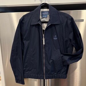 Faconnable Vintage Chest Embroidered Logo Water Resistant Navy Men's Jacket S